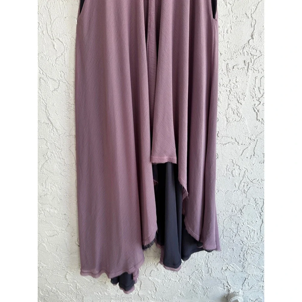 Free People Intimately Asymmetrical Handkerchief Boho Slip Dress Beaded Medium